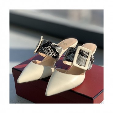 Bally 2021 Women's Leather High Heel Mule,BALS0176 - 발리 2021 여성용 레더 하이힐 뮬,Size(225