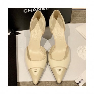 Chanel 2021 Women's Leather High Heel - 샤넬 2021 여성용 레더 하이힐,Size(225