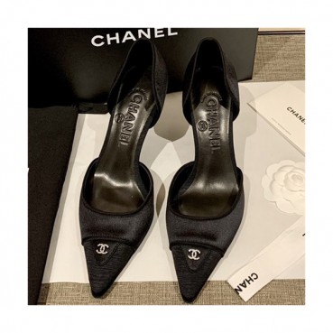 Chanel 2021 Women's Leather High Heel - 샤넬 2021 여성용 레더 하이힐,Size(225