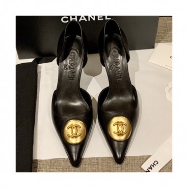 Chanel 2021 Women's Leather High Heel - 샤넬 2021 여성용 레더 하이힐,Size(225