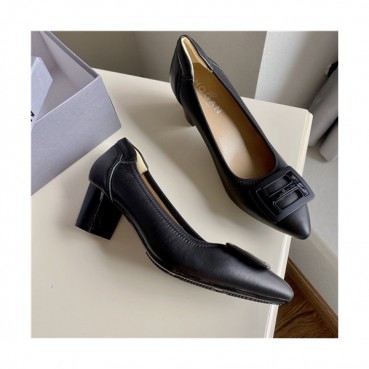 Hogan 2020 Women's Leather Middle Heel Shoes - 호간 2020 여성용 레더 미드힐 슈즈,Size(225