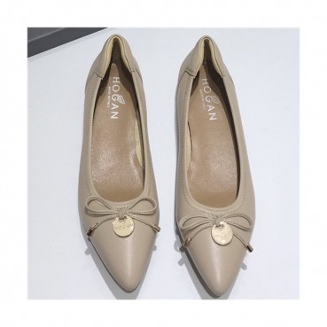Hogan 2020 Women's Leather Middle Heel Shoes - 호간 2020 여성용 레더 미드힐 슈즈,Size(225