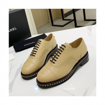 Chanel 2020 Women's Leather Oxford Shoes - 샤넬 2020 여성용 레더 옥스퍼드 슈즈,Size(225