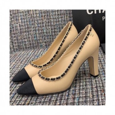 Chanel 2020 Women's Leather High Heel - 샤넬 2020 여성용 레더 하이힐, CHAS0463,Size(225