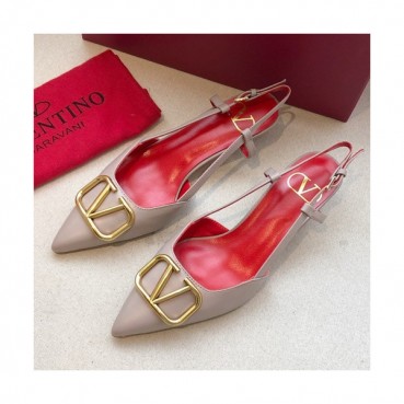 Valentino 2019 Ladies Leather Middle Heel Slingback - 발렌티노 2019 여성용 레더 미들힐 슬링백,VTS0129.Size(225 