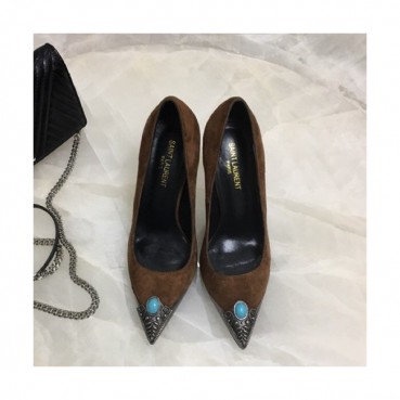 Saint Laurent 2019 Ladies Suede Pumps High Heel - 입생로랑 2019 여성용 스웨이드 펌프스 하이힐,SLS0044.Size(225 