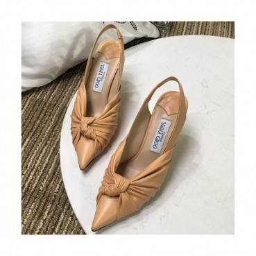 Jimmy Choo 2019 Ladies Leather High Heel Slingback - 지미츄 2019 여성용 레더 하이힐 슬링백, JIMS0057.Size(225 