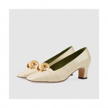Gucci 2019 Ladies Leather Pumps Middle Heel - 구찌 2019 여성용 레더 펌프스 미들힐 GUCS0201.Size(225 