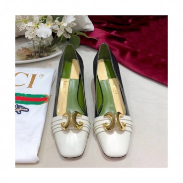 Gucci 2019 Ladies Leather Pumps Middle Heel - 구찌 2019 여성용 레더 펌프스 미들힐 GUCS0199.Size(225 