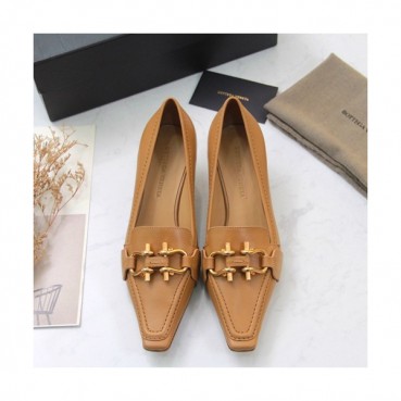 Bottega Veneta 2019 Ladies Leather Pumps Middle Heel - 보테가베네타 2019 여성용 레더 펌프스 미들힐 BVS0036,Size(225 