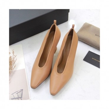 Bottega Veneta 2019 Ladies Leather Pumps Middle Heel - 보테가베네타 2019 여성용 레더 펌프스 미들힐 BVS0033,Size(225 