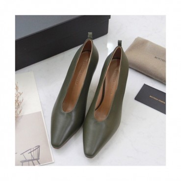 Bottega Veneta 2019 Ladies Leather Pumps Middle Heel - 보테가베네타 2019 여성용 레더 펌프스 미들힐 BVS0032,Size(225 