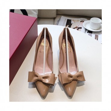 Roger Vivier 2019 Ladies Leather Middle Heel Pumps - 로저비비에 2019 여성용 미들힐 펌프스 RVS0053.Size(220 