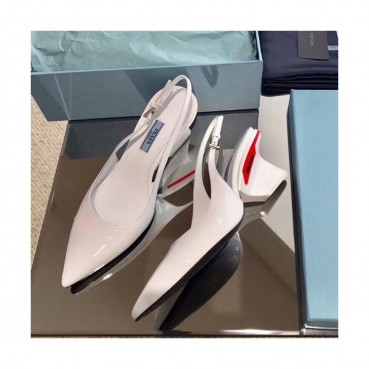 Prada 2019 Ladies Leather Middle Heel Slingback - 프라다 2019 여성용 레더 미들힐 슬링백 PRAS0034.Size(225 