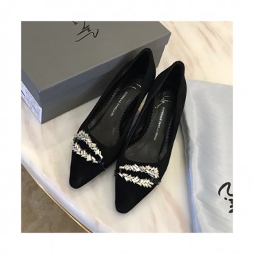 Giuseppe Zanoti 2019 Ladies Suede Pumps Middle Heel - 쥬세페자노티 2019 여성용 스웨이드 펌프스 미들힐 ,GZS0004.Size(220 