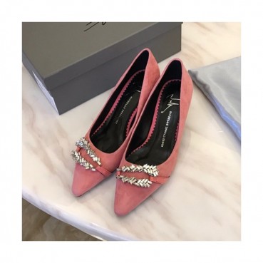 Giuseppe Zanoti 2019 Ladies Suede Pumps Middle Heel - 쥬세페자노티 2019 여성용 스웨이드 펌프스 미들힐 ,GZS0003.Size(220 