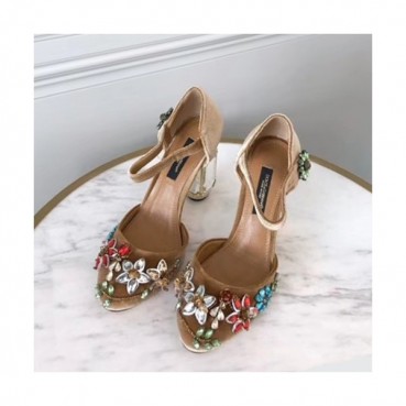 Dolce&Gabbana  2019 Ladies Velvet High Heel Slingback - 돌체앤가바나 2019 여성용 벨벳 하이힐 슬링백, DGS0020.Size(220 