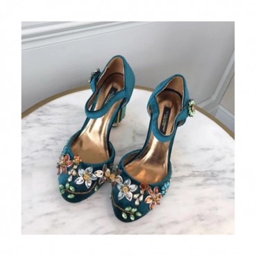 Dolce&Gabbana  2019 Ladies Velvet High Heel Slingback - 돌체앤가바나 2019 여성용 벨벳 하이힐 슬링백, DGS0019.Size(220 