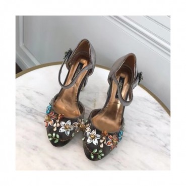Dolce&Gabbana  2019 Ladies Velvet High Heel Slingback - 돌체앤가바나 2019 여성용 벨벳 하이힐 슬링백, DGS0016.Size(220 