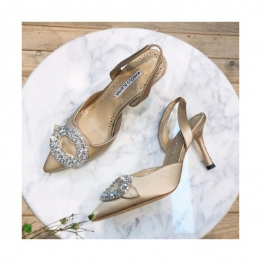 Monolo Blahnik 2019 Ladies High Heel Slingback - 마놀로 블라닉 2019 여성용 실크 하이힐 슬링백,MONS0027.Size(220
