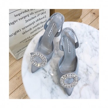 Monolo Blahnik 2019 Ladies High Heel Slingback - 마놀로 블라닉 2019 여성용 실크 하이힐 슬링백,MONS0026.Size(220