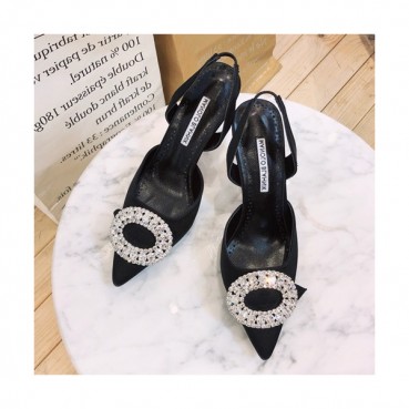 Monolo Blahnik 2019 Ladies High Heel Slingback - 마놀로 블라닉 2019 여성용 실크 하이힐 슬링백,MONS0024.Size(220