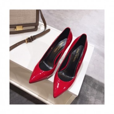 Saint Laurent 2019 Ladies Metal Logo Pumps High Heel - 입생로랑 2019 여성용 메탈로고 펌프스 하이힐,SLS0010.Size(225 