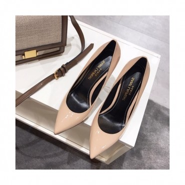 Saint Laurent 2019 Ladies Metal Logo Pumps High Heel - 입생로랑 2019 여성용 메탈로고 펌프스 하이힐,SLS0009.Size(225 