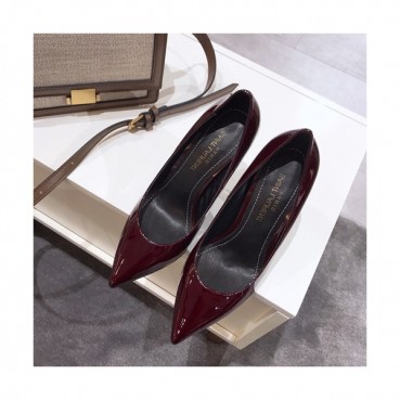 Saint Laurent 2019 Ladies Metal Logo Pumps High Heel - 입생로랑 2019 여성용 메탈로고 펌프스 하이힐,SLS0008.Size(225 