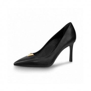 Louis Vuitton 2019 Womens Initial Logo  high-heel Leather Pumps 