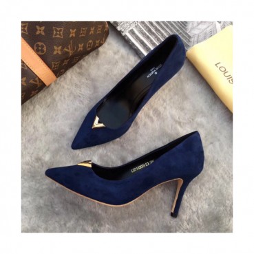 Louis Vuitton 2019 Womens Initial Logo  high-heel Leather Pumps 