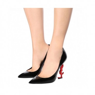 Saint Laurent 2019 Womens Metal Logo High-heel Pumps 