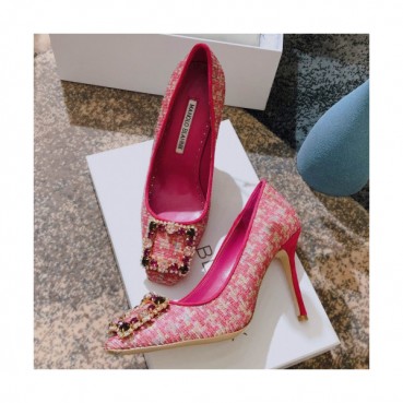 Monolo Blahnik 2019 Ladies Hangisi Strass Flower Pumps - 마놀로 블라닉 여성 한기시 스트라스 플라워 펌프스 Man0010x.Size(220 