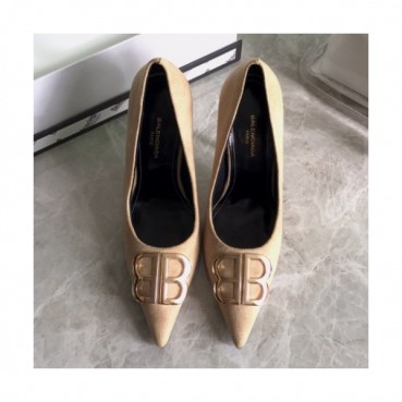 Balenciaga 2019 Womens BB Metal Logo Suede Pumps - 발렌시아가 여성 메탈 로고 스웨이드 펌프스 Bal0170x.Size(220 
