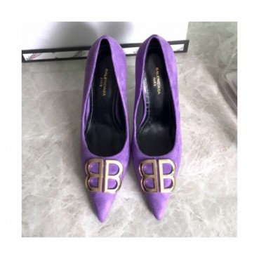 Balenciaga 2019 Womens BB Metal Logo Suede Pumps - 발렌시아가 여성 메탈 로고 스웨이드 펌프스 Bal0167x.Size(220 
