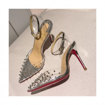 Christian Loubutin 2019 Glitter Stud High-heel Pumps  