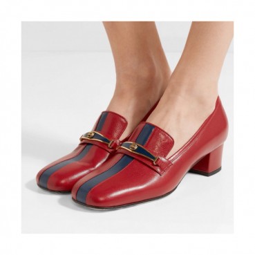 Gucci 2019 Ladies Strap Lamskin Middle-heel Pumps 