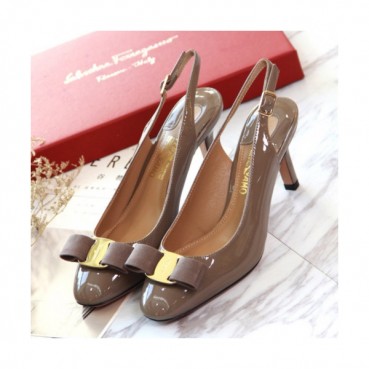 Salvatore Ferragamo 2019 Womens Ribbon Metal Logo Slingback - 살바토레 페라가모 여성 리본 메탈 로고 슬링백 Fer0250x.Size(225 