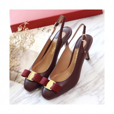 Ferragamo 2019 Womens Ribbon Metal Logo Slingback - 페라가모 여성 리본 메탈 로고 슬링백 Fer0249x.Size(225 