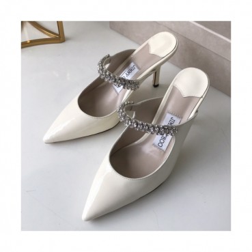 Jimmy-Choo 2019 Ladies Embellished Crystal Patent Slingback
