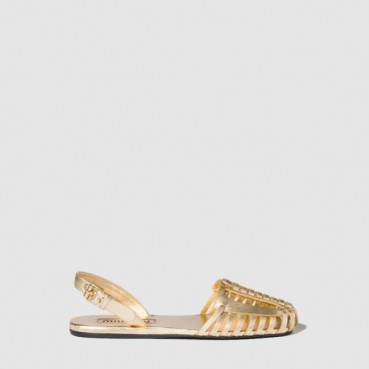 미우미우 여성 가죽 피셔맨 샌들 - Miumiu Womens Leather Fisherman Sandals 