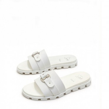 크리스찬 루부탱 남성 CL 로고 슬라이드 샌들 - Christian Loubutin Mens CL Logo