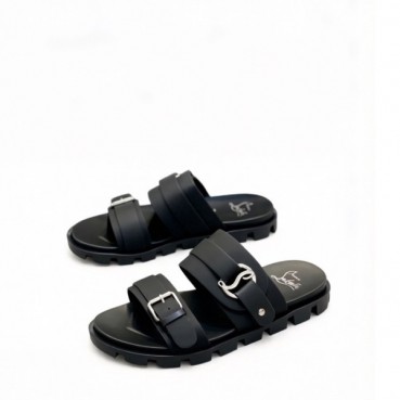 크리스찬 루부탱 남성 CL 로고 슬라이드 샌들 - Christian Loubutin Mens CL Logo