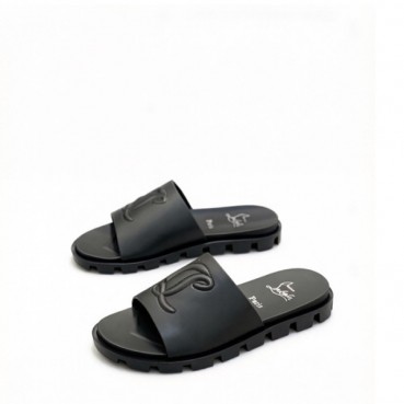 크리스찬 루부탱 남성 CL 로고 슬라이드 샌들 - Christian Loubutin Mens CL Logo