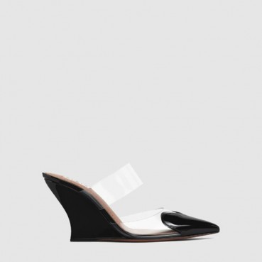 알라이아 여성 르 쾨르 웨지 뮬 - Alaia Womens LE CŒUR Wedge Mule 