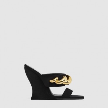 알라이아 여성 웨이브 주얼 스웨이드 뮬 - Alaia Womens Wave Jewel Suede Mule 