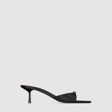 입생로랑 여성 새틴 크레이프 Daisy 뮬 - Saint Laurent Womens Satin Crepe Daisy Mules 