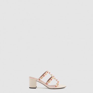 발렌티노 여성 락스터드 슬라이드 샌들 - Valentino Womens Rockstud Slide Sandals