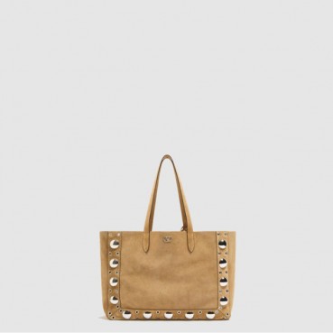 발렌티노 여성 가라바니 넬코트 스웨이드 라지 쇼퍼백 - Valentino Womens Garavani Nellcourt Suede Large Shopper Bag 
