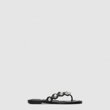 알렉산더왕 여성 렉사 통 플랫 샌들 - Alexander wang Womens Lexa Thong Flat Sandals 